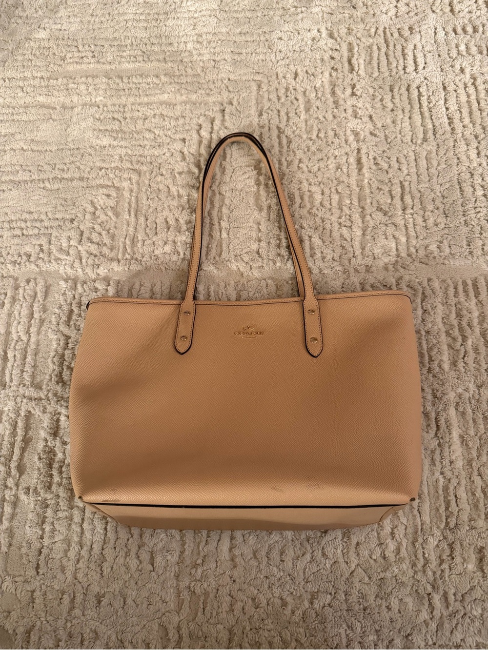 Coach Tan Leather Tote Bag Classic Everyday Carry